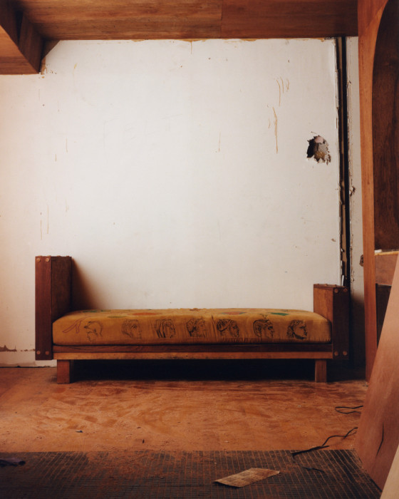 COFFEE STAINED DOUGLAS FIR DAYBED W/ BODE SENIOR CORD, 2019