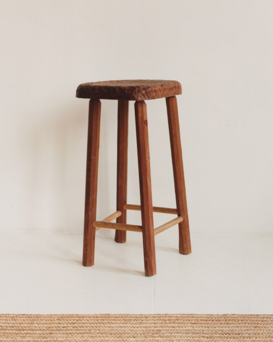 AFRICAN MAHOGANY BAR STOOL I, 2019