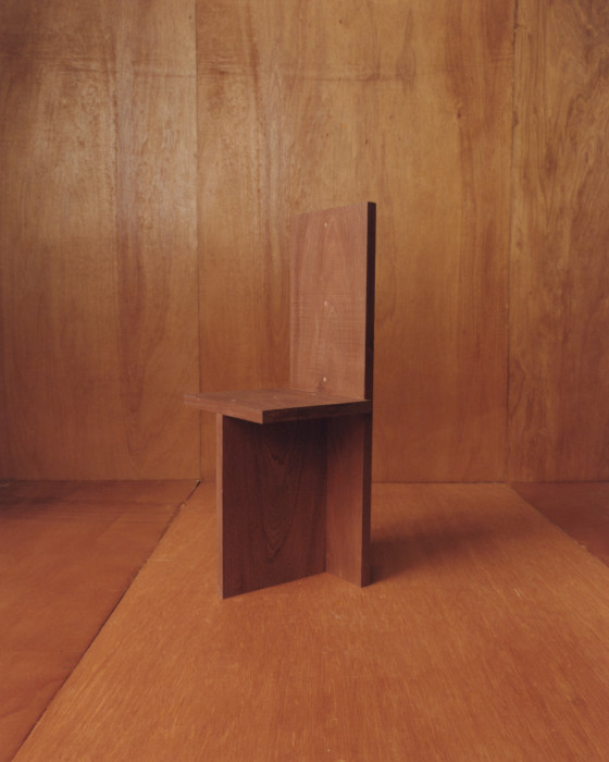 ONE AFRICAN MAHOGANY-BOARD SIDE CHAIR, 2019