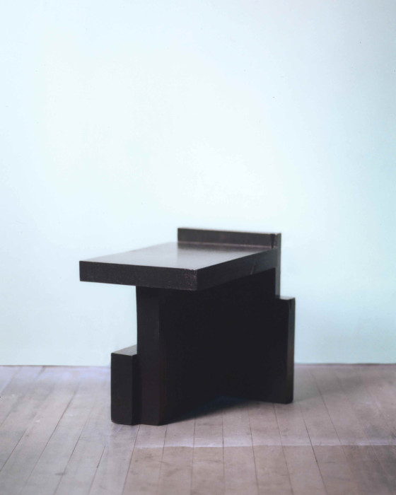 MODIFIED PIANO LACQUER SIDE TABLE, 2023