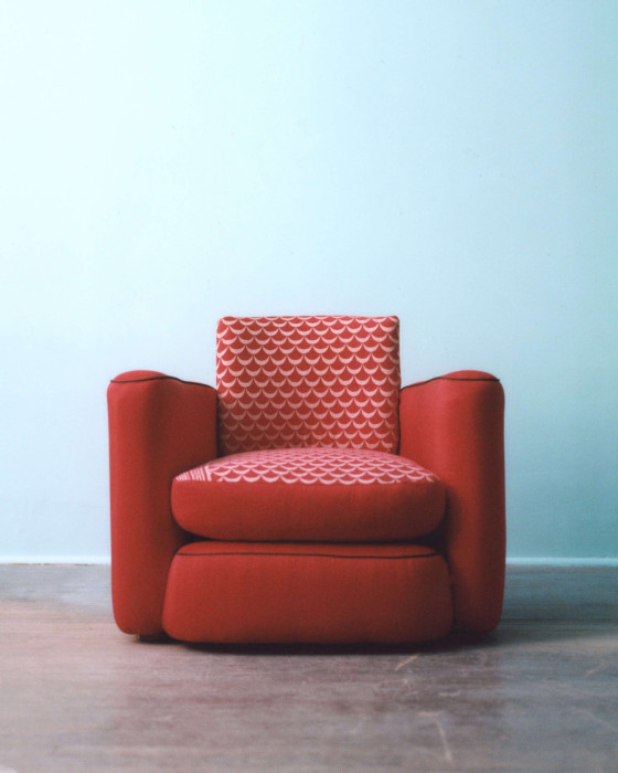 UPHOLSTERED CLUB CHAIR (FRENCH SILK & BODE TEXTILE), 2023